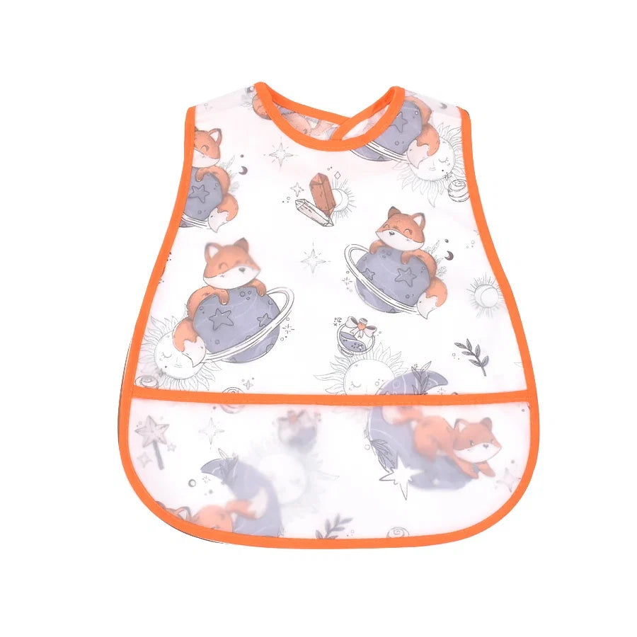 2023new Cartoon Pattern EVA Waterproof Pocket Lunch Feeding Bibs