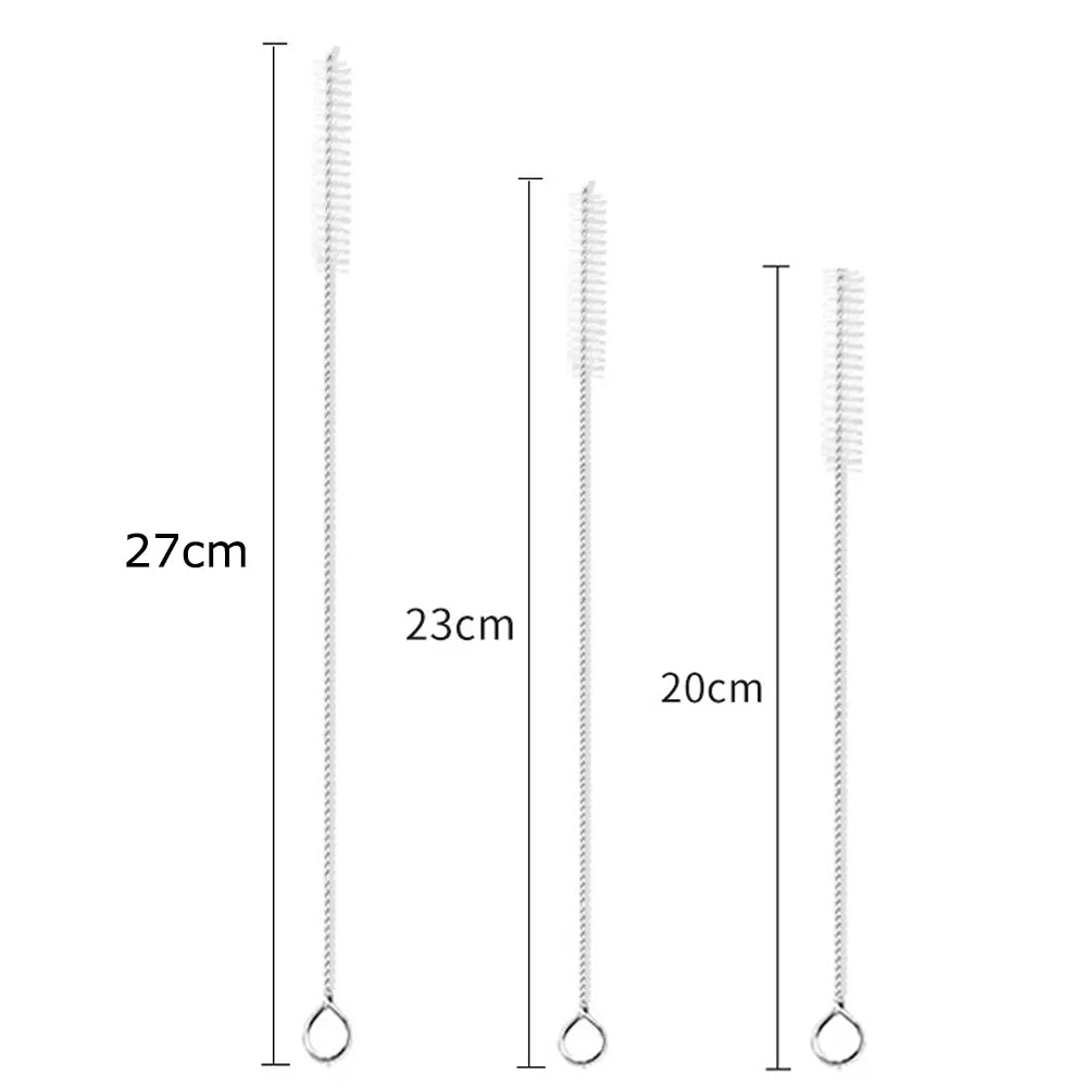 1-500Pcs Nylon Straw Cleaning Brush Pipe Cleaner Stainless Steel Drinking Straws Cleaning Brush for Tube Sippy Cup Pipe Spray