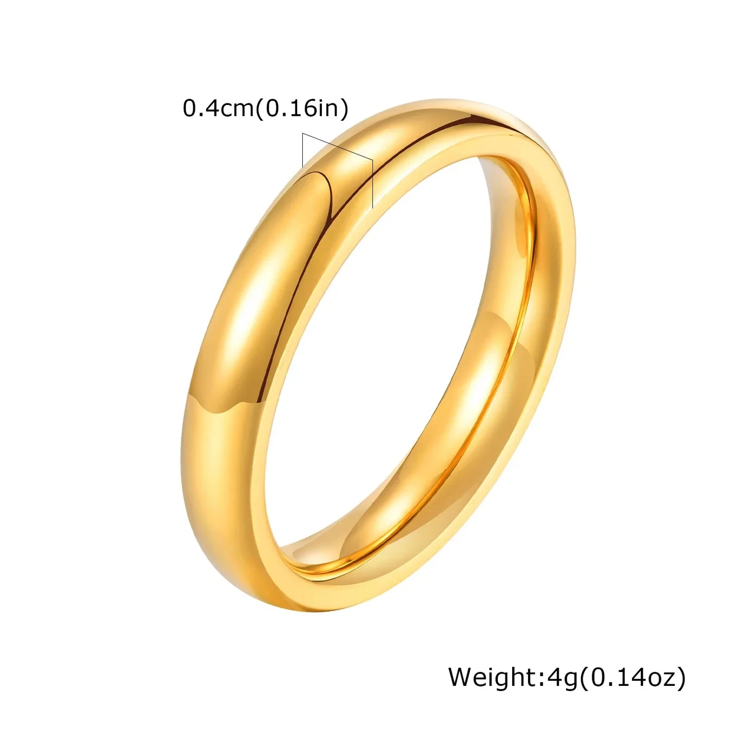 Minimalist Water Drop White Zircon Women Ring, Wave Drop Stainless Steel Ring, 18K Gold Plated Waterproof Luxury Jewelry