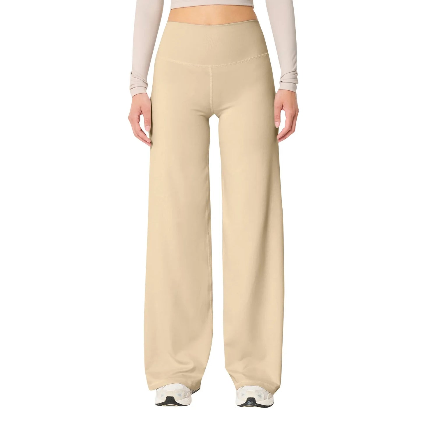 Casual Clothes Yoga Pants For Women High Waist Workout Leggings Stretchy Pants With Pockets Solid Soft Sweatpants For Women