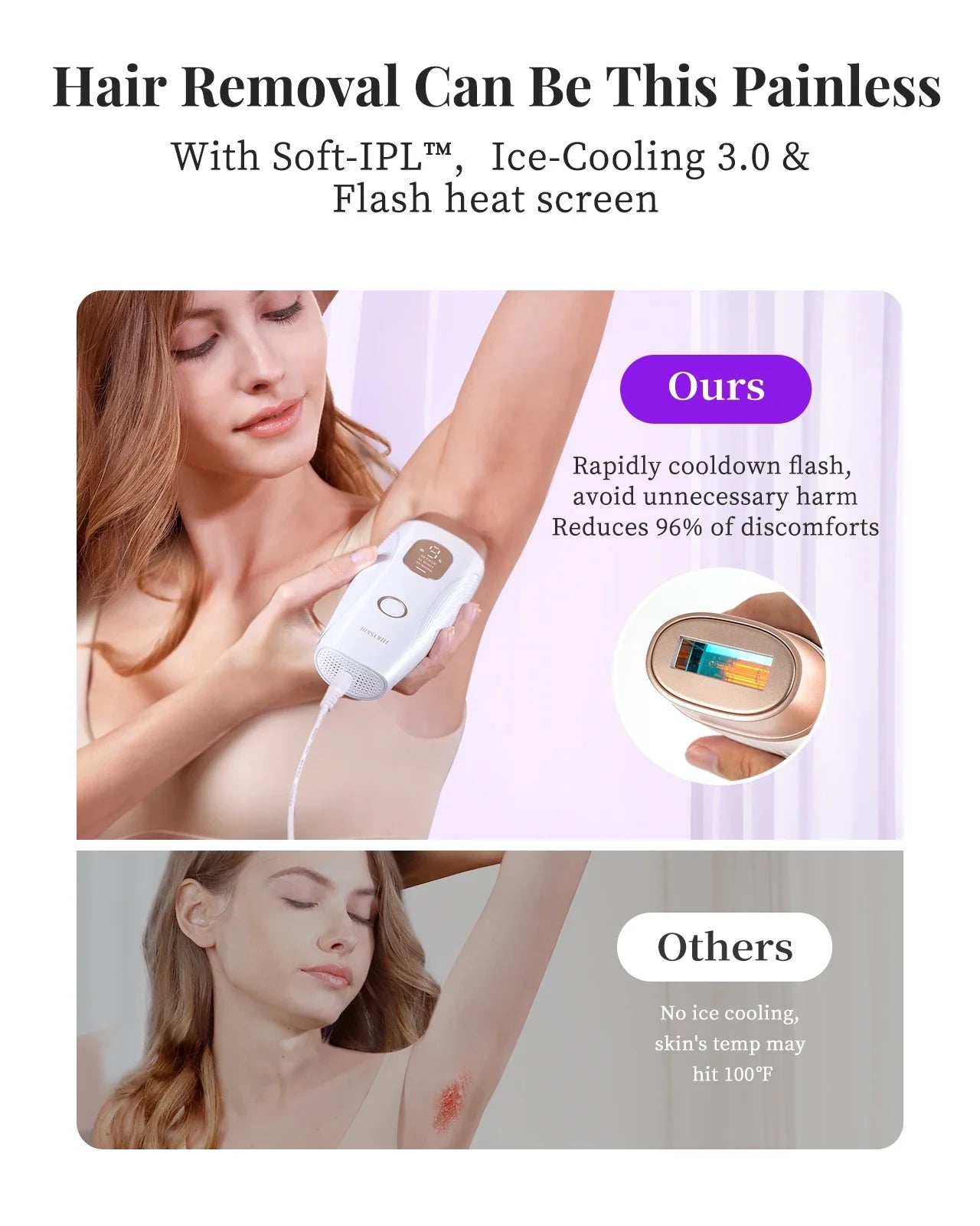 Professional Laser Hair Removal for Women 999900 Flash Cooling Rejuvenation Acne Remove Permanent Bikini Trimmer IPL Depilator