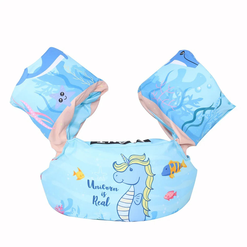 Baby Float Cartoon Arm Sleeve Life Jacket Swimsuit Foam Safety Swimming Training Floating Pool Float Swimming Ring Children Swim