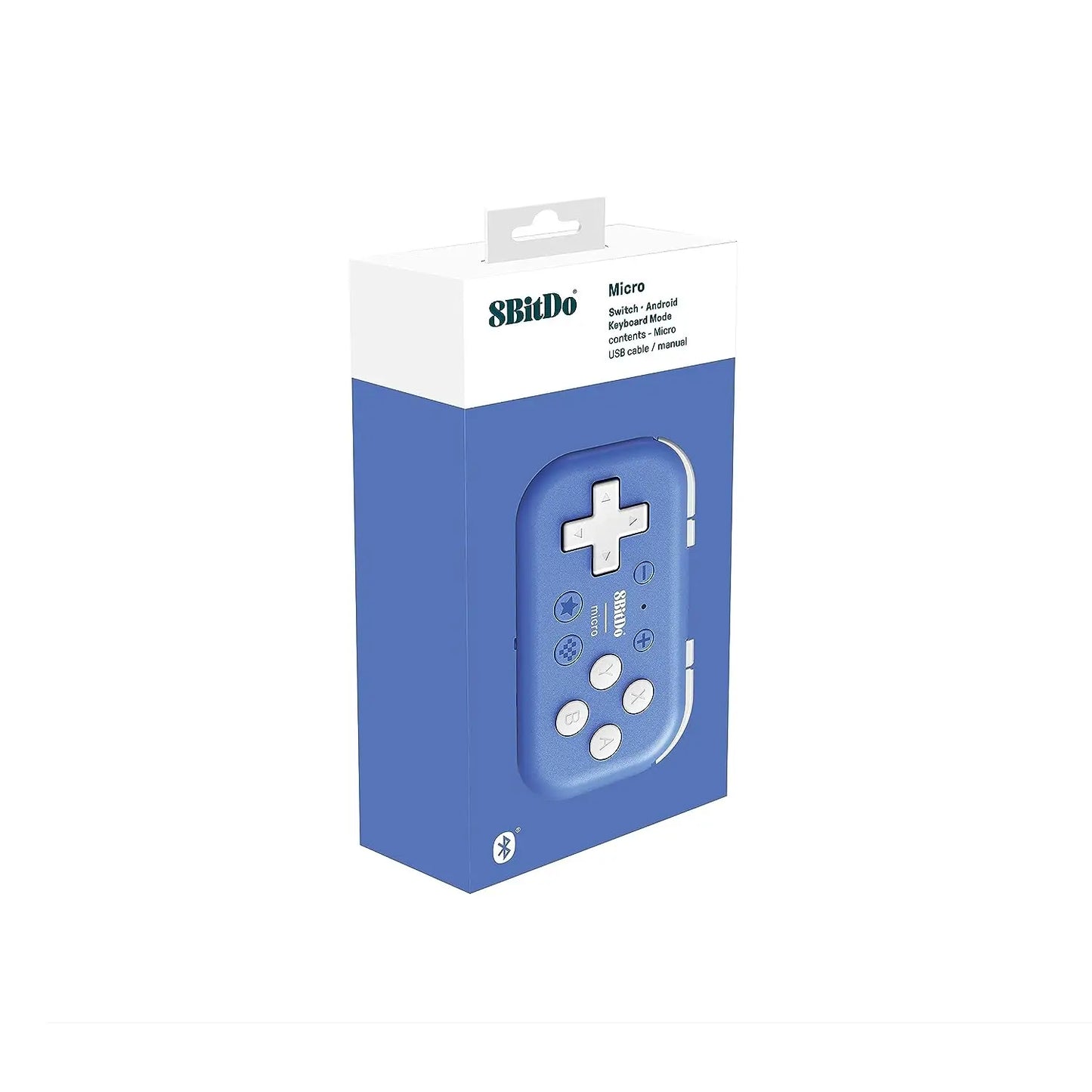 8Bitdo Micro Bluetooth Gamepad Pocket-sized Mini Game Controller for Switch, Android, and Raspberry Pi, Supports Keyboard Mode