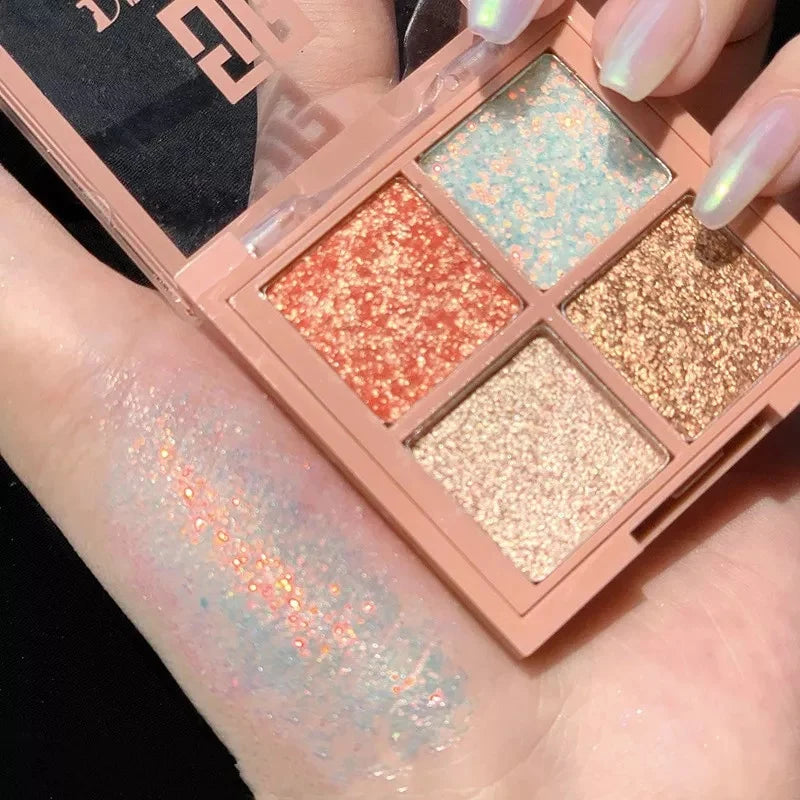 NEW IN Color Sequins Matte Eyeshadow Palette Shiny Waterproof Long-lasting Glitter Eye Shadow Diamond Shimmer Pigment Make Up Pa