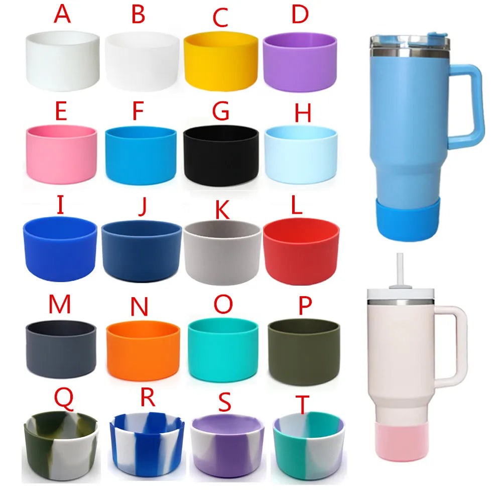 40oz Tumbler with Handle Straw and Silicone Boom Stainless Steel Vacuum Thermos Cup Large Capacity Travel Car Coffee Mug Logo