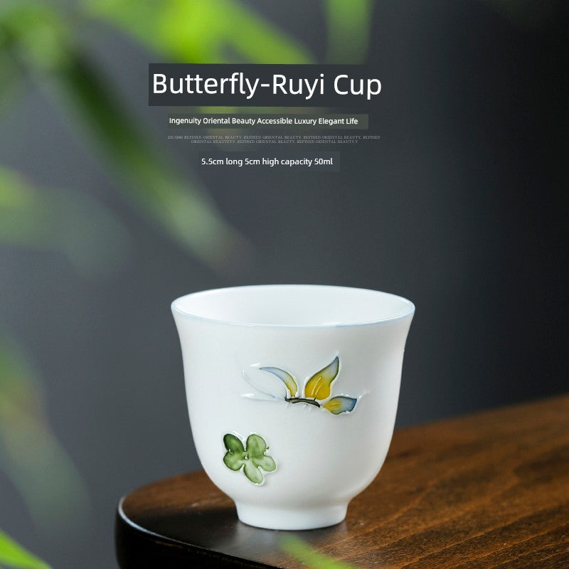 Antique Home Liquor Butterfly Shot Glass Set