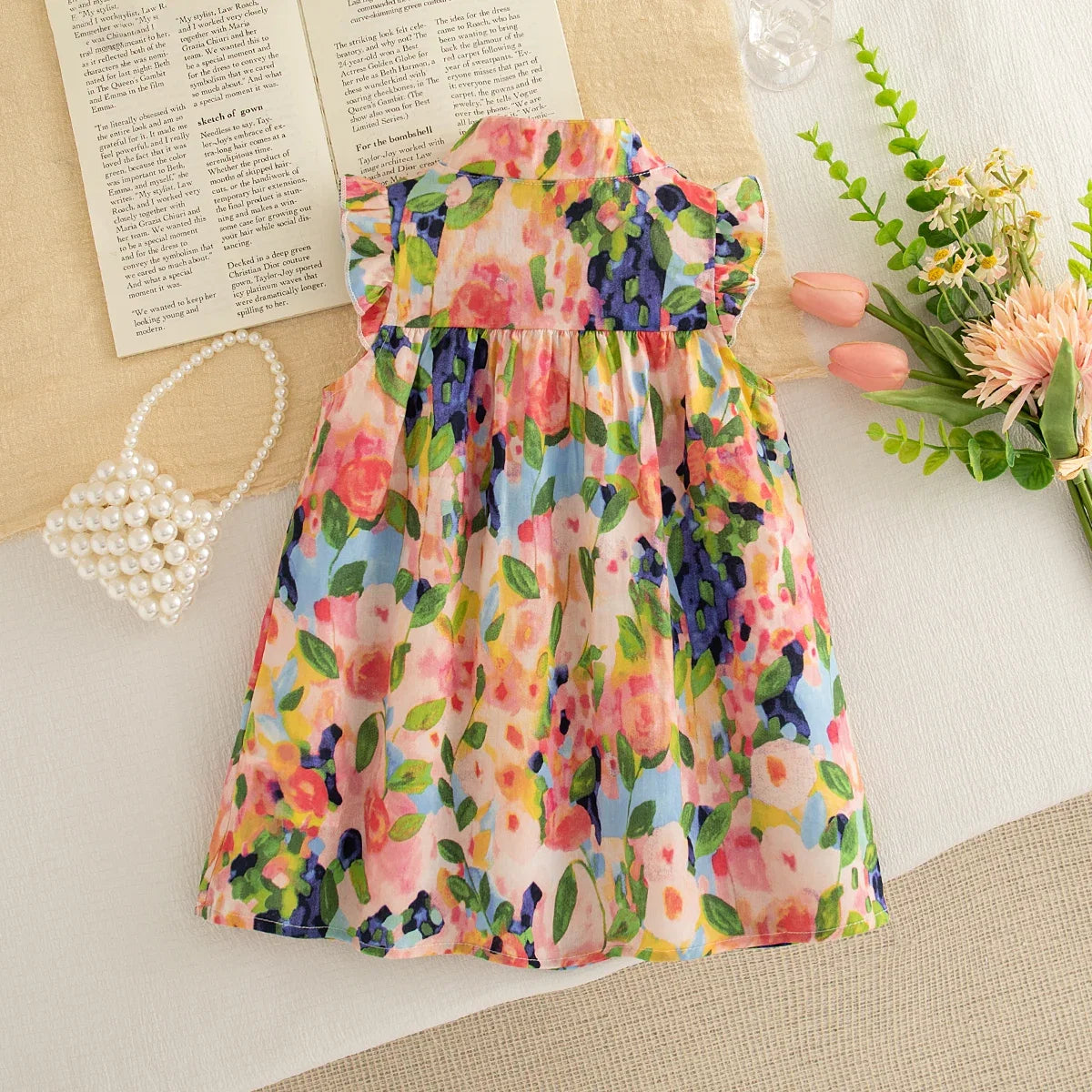Baby Girl Floral Dress Summer New Cool and Breathable Children's