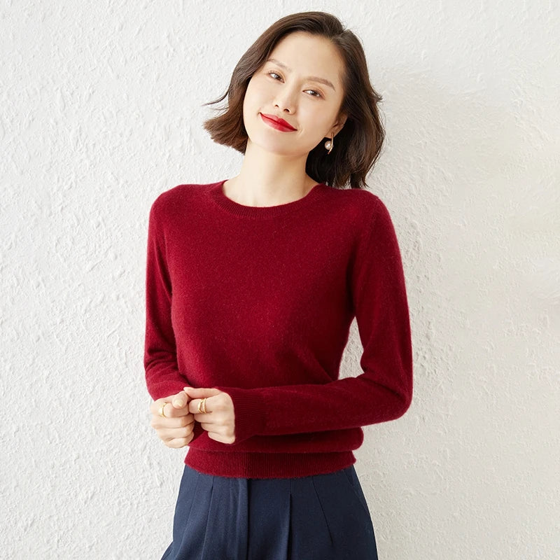 YSC Classic style Hot sales of Cashmere Sweater round collar Fashion on the solid color long sleeve knitted Pullover S-XXXL