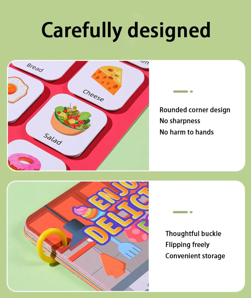 Preschool Busy Book for Toddlers Kids Early Education Montessori Toys 12 Themes Matching Quiet Books Kindergarten Learning Aids
