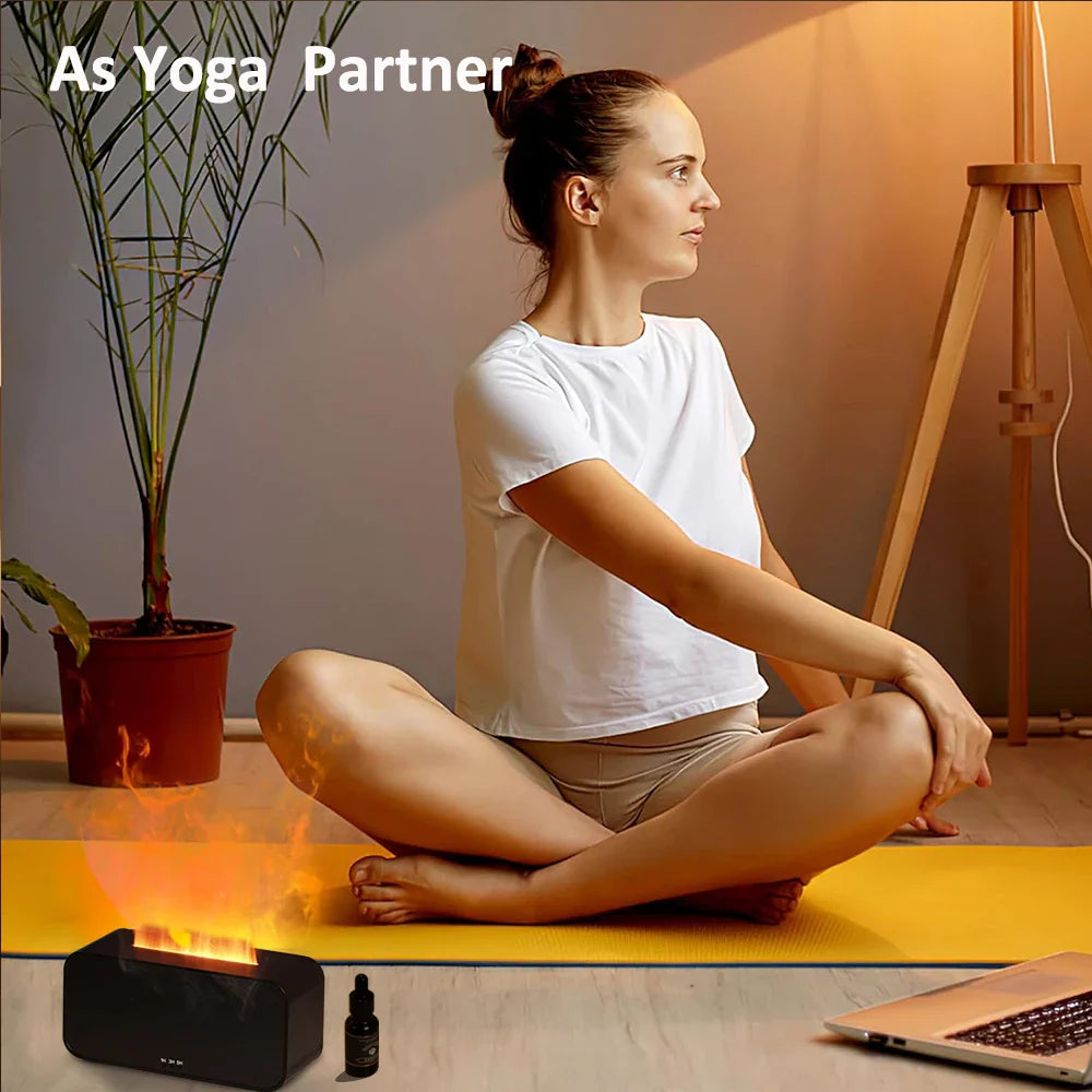 Air Aroma Humidifier Diffuser Essential Oils Humidifiers Mini Flame Automatic Fragrance Diffuser Home Humidifier With LED Light