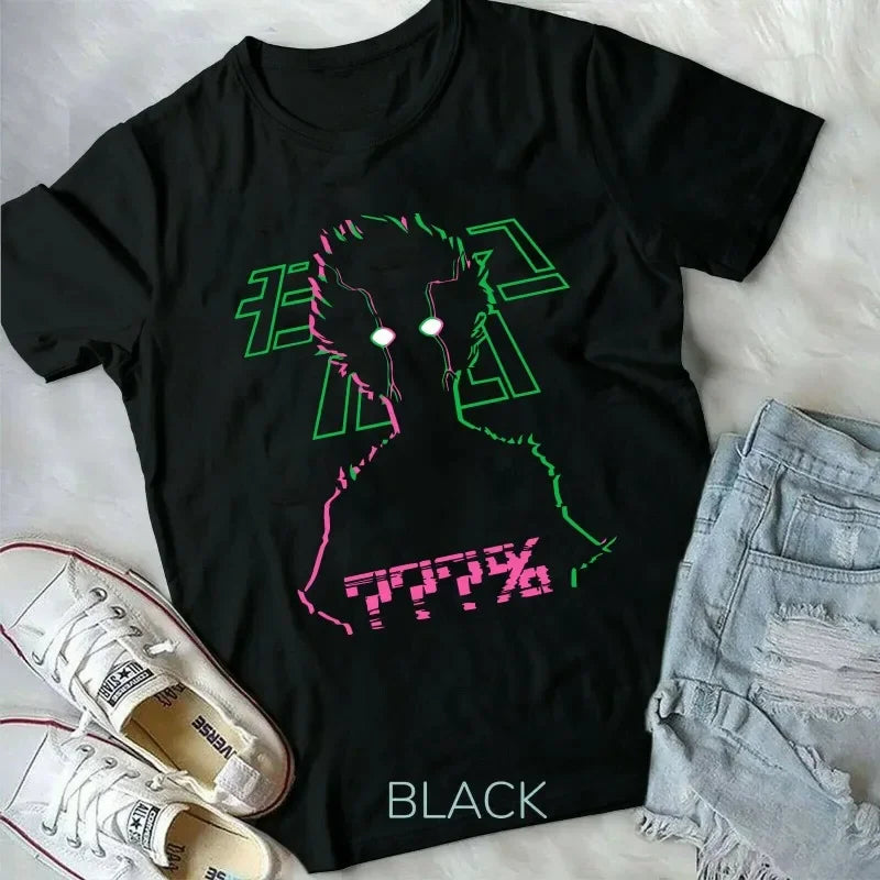 Mob Psycho 100 Shirt New Top Shigeo Kageyama Angry Rage Anime Manga New Shirt Graphic T Shirts  Oversized T Shirt  Women Clothes