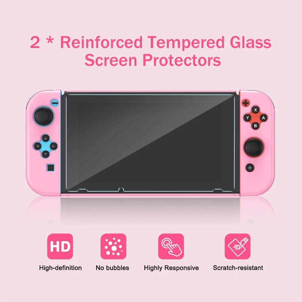 Switch Storage Bag 16 in 1 Switch Console Accessory With Switch Carry Case, Protective Case, Screen Protector Adjustable Stand