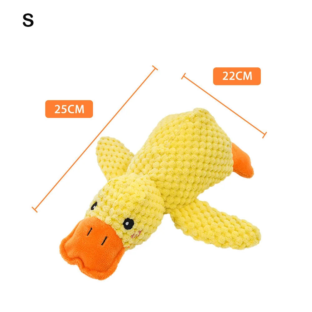 Dog Chew Toys Cute Plush Duck Sound Toy Stuffed Squeaky Animal Squeak Dog Toy Cleaning Tooth Dog Chew Rope Toys