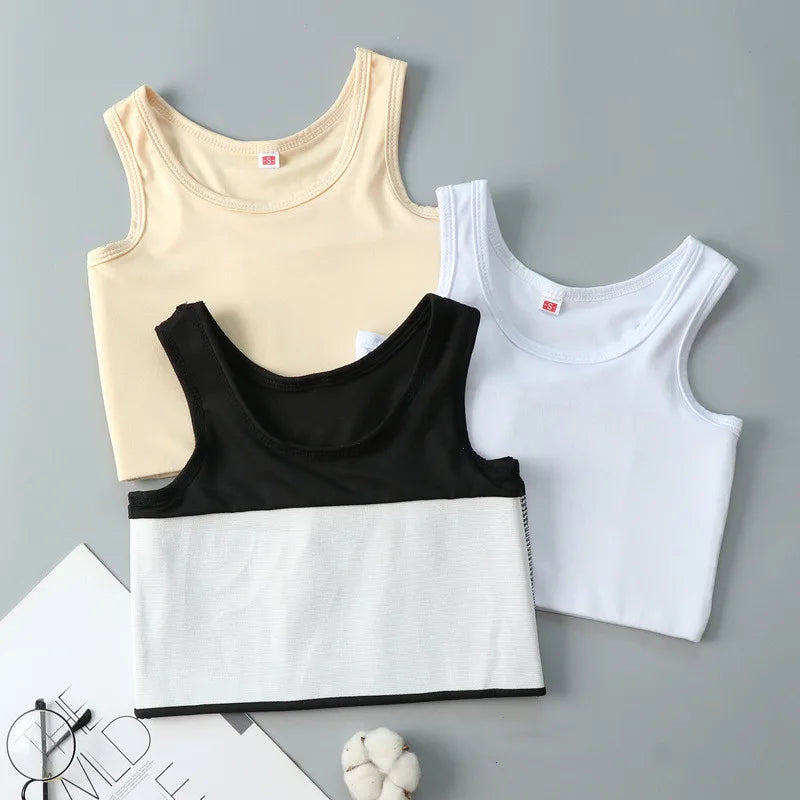 Women Flat Chest Binder, With Bandage Pullover Half Length Corset, Tank Top Lesbian Trans Underwear.