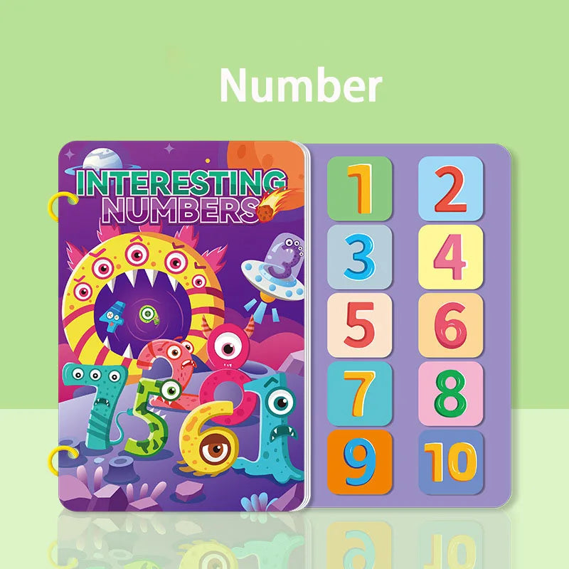 Preschool Busy Book for Toddlers Kids Early Education Montessori Toys 12 Themes Matching Quiet Books Kindergarten Learning Aids