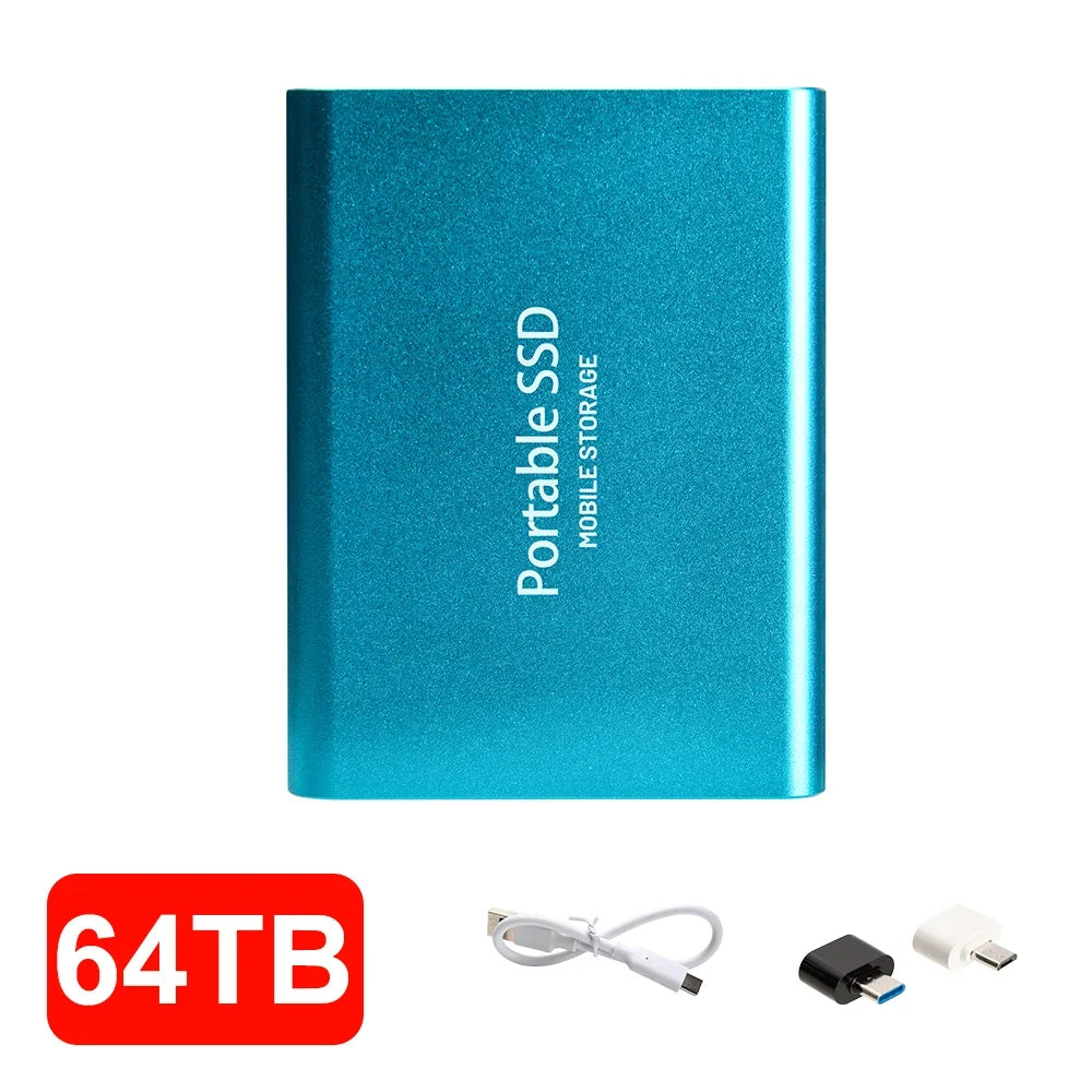 4TB Mini External Solid State Drive Portable SSD 8TB Hard Drive Small Size Quick Read Write Travel Backup Storage