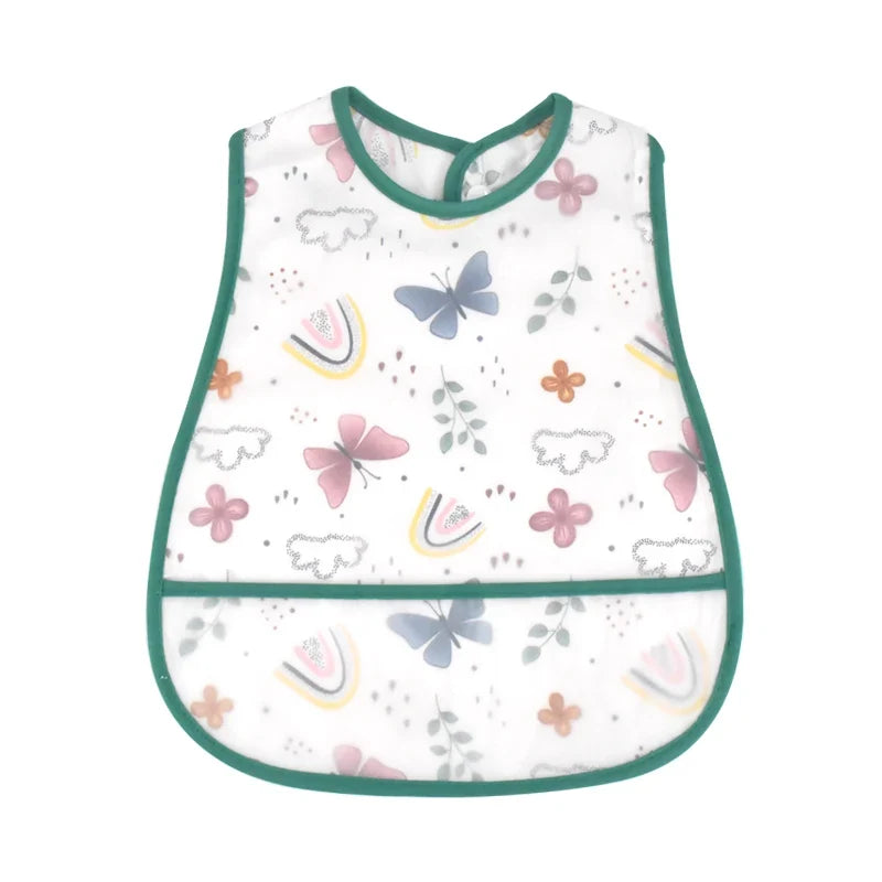 2023new Cartoon Pattern EVA Waterproof Pocket Lunch Feeding Bibs