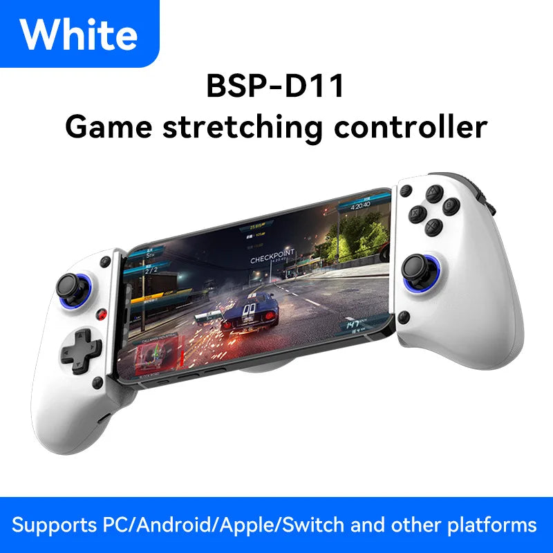 Mobile Phone Stretching Game Controller Wireless BT Game Controller Mobile Gaming Controller for Switch/PC/Android/iOS/Xbox