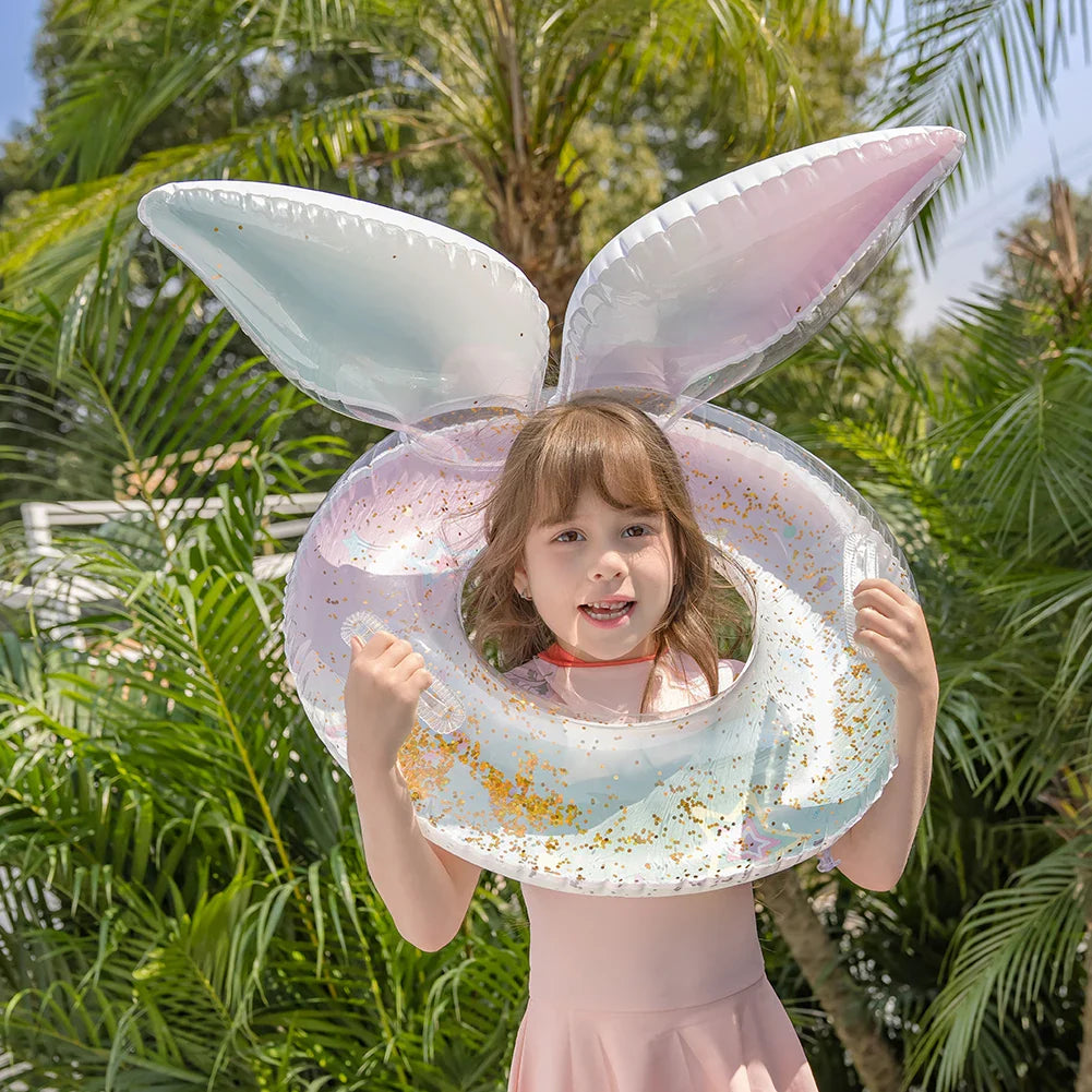 Summer Mermaid Tail Confetti Sequin Swimming Ring Swimming Circle Swim Tubes Rings Beach Swimming Party Toys for Kids and Adults