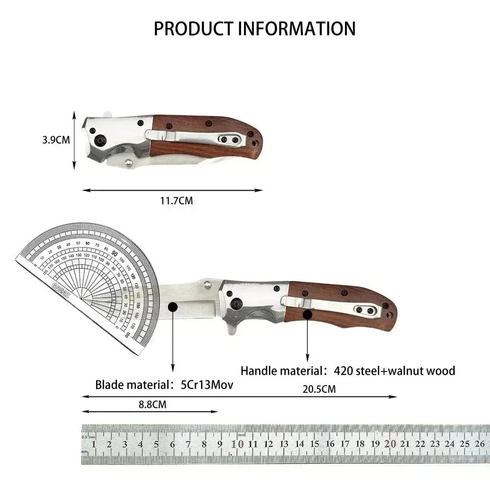 Folding Pocket Knife, EDC Knife With Pocket Clip For Men And Women, Outdoor BBQ Camping Knife, Hiking Knife, Fishing Knife