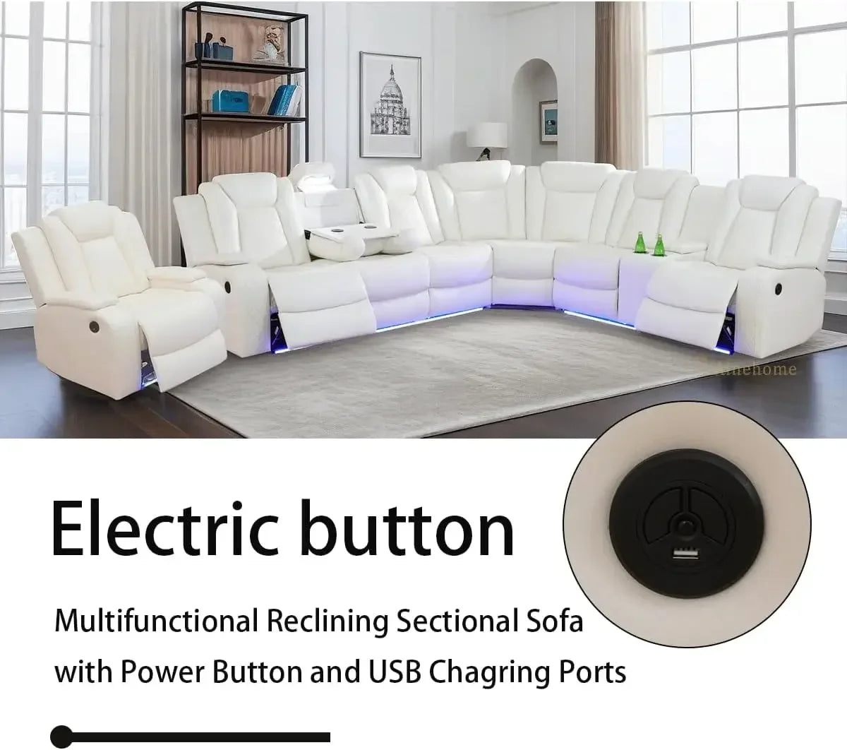 hot-sale products Best Seller Hot salesLiving Room Furniture Reclining Sectional Sofa, Living Room Power Recliner Adjustable Sof