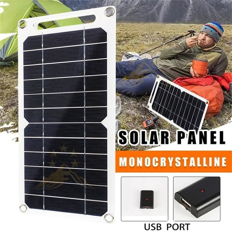 HOT SALE 20W Outdoor Solar Panel 5V 1.2A Portable Solar Photovoltaic For Charging Mobile Earphones Backpack With Buckle Hooks