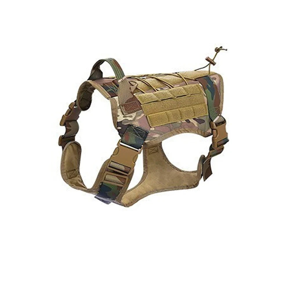 Adjustable Tactical Dog Collar Leash Harness for Medium Large Dogs Pet Accessories Durable Training Gear for German Shepherds