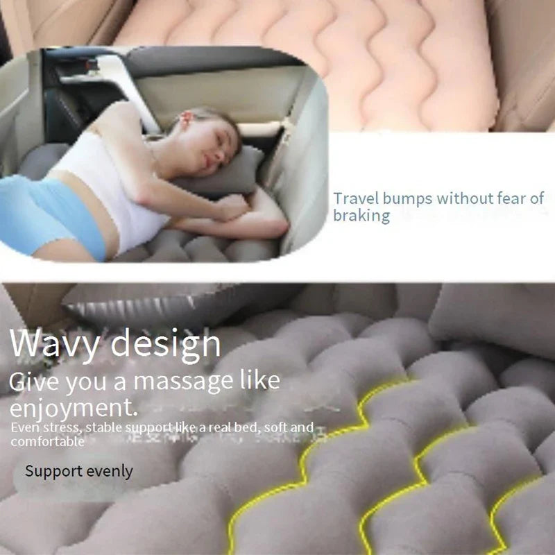 Outdoor Camping Mat Sofa Cushion Car Air Inflatable Travel Mattress Bed Universal for Back Seat Multi functional Sofa Pillow