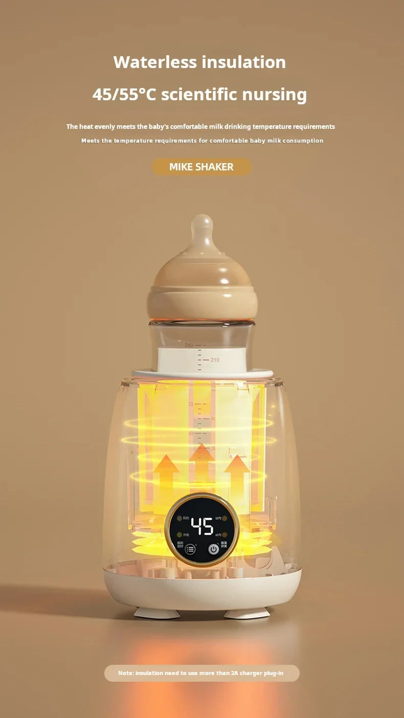 Bottle shaker outdoor baby milk powder warmer usb rechargeable multifunctional electric shaker milk warmer constant temperature