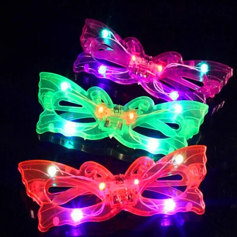 12pcs Adult Kids Women LED Glasses Light Sunglasses Glow Blind Shutter Neon Flash Bar Birthday Wedding Party Halloween Christmas