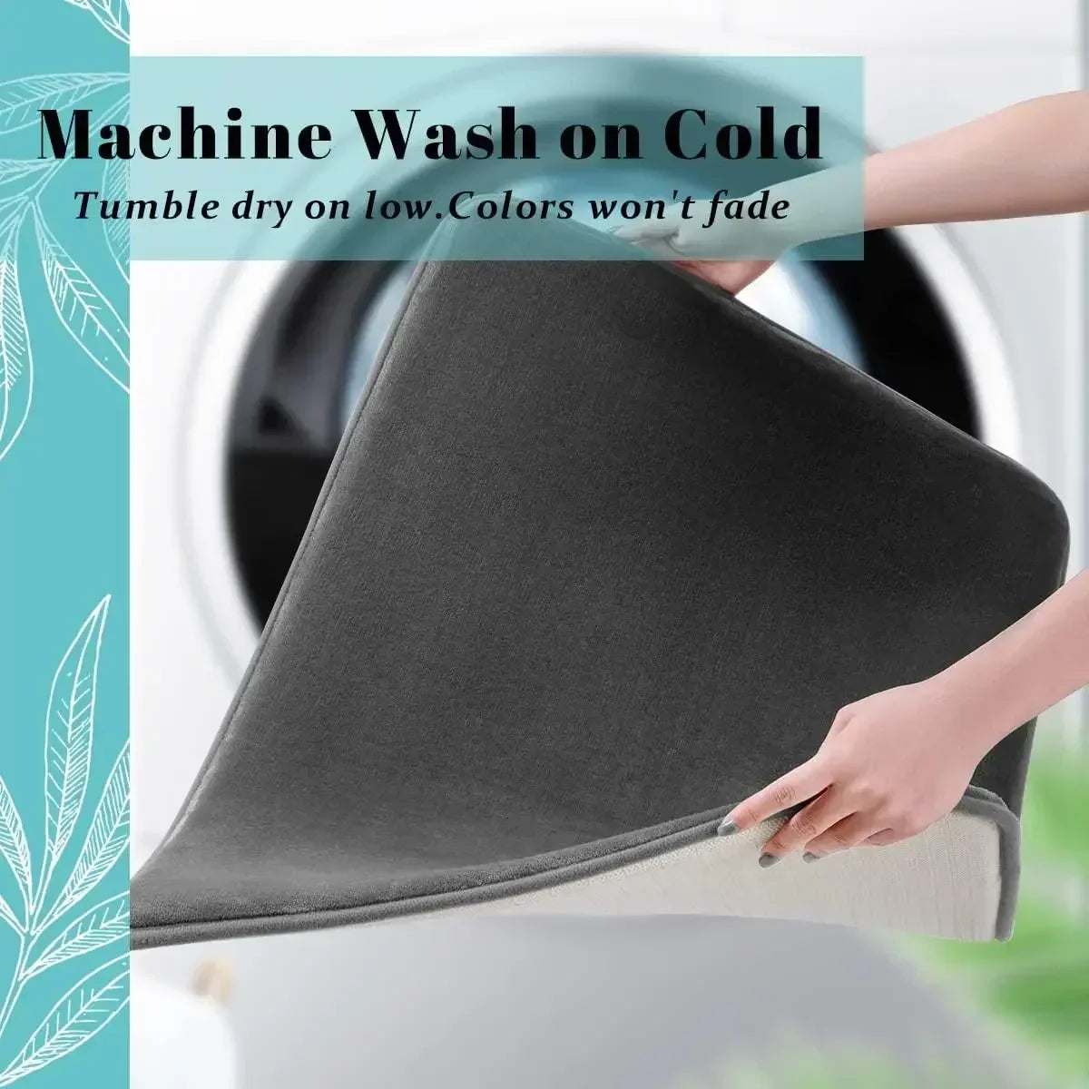 Bath Mat & Bathroom Extra Thick & Soft Memory Foam & Non Slip Super Absorbent Bathroom Rugs Bath Rug for Bathroom Floor