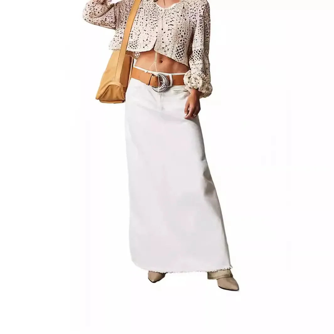 Loose Casual Summer Denim Skirt, Comfortable, Breathable, Summer Skirt.