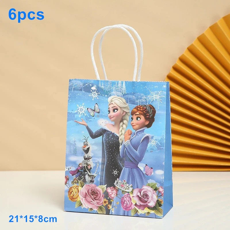 Frozen Anna Elsa Princess Birthday Party Decorations Balloon Disposable Tableware Party Supplies