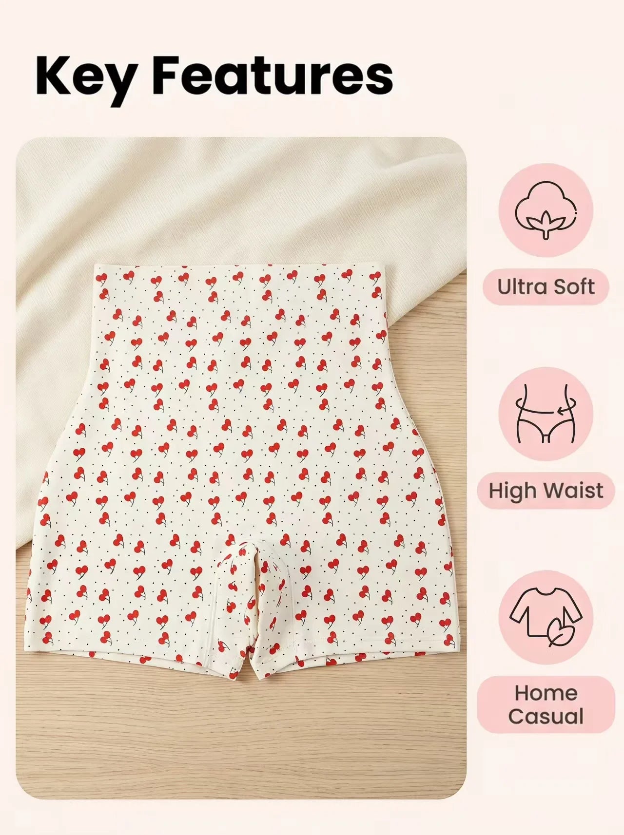 2PSC women's panties sexy solid color boxer shorts fashionable and comfortable panty women's underwear