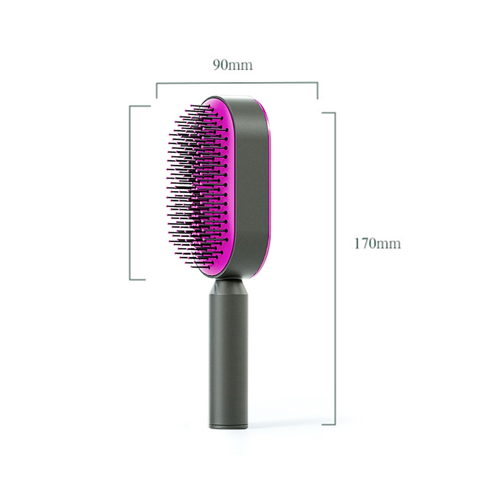 Self Cleaning Brush Set For Women Hair One-key Cleaning Comb
