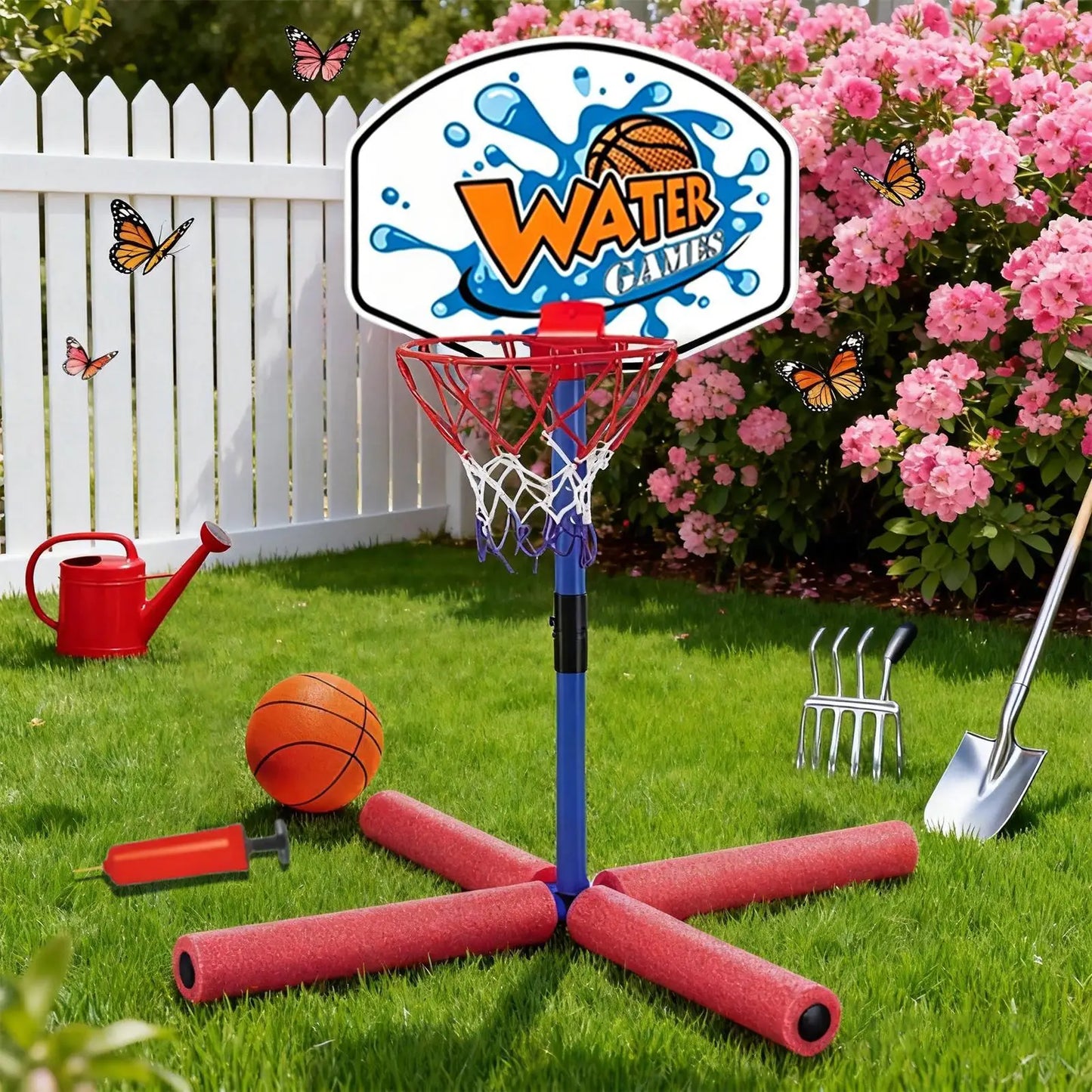Kids Basketball Hoop Interactive Fun Floating Entertainment Toy Pool Basketball Hoop Toy For Parents Children Kids Family Yard