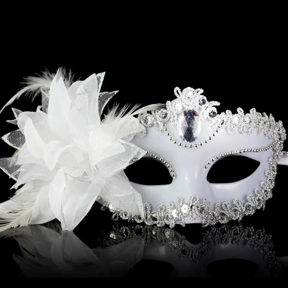 Party Mask Feather Masks Venetian Masquerade Halloween Indian Mask Cosplay Women Eye Masque Bar Nightclub Maske Ball Face