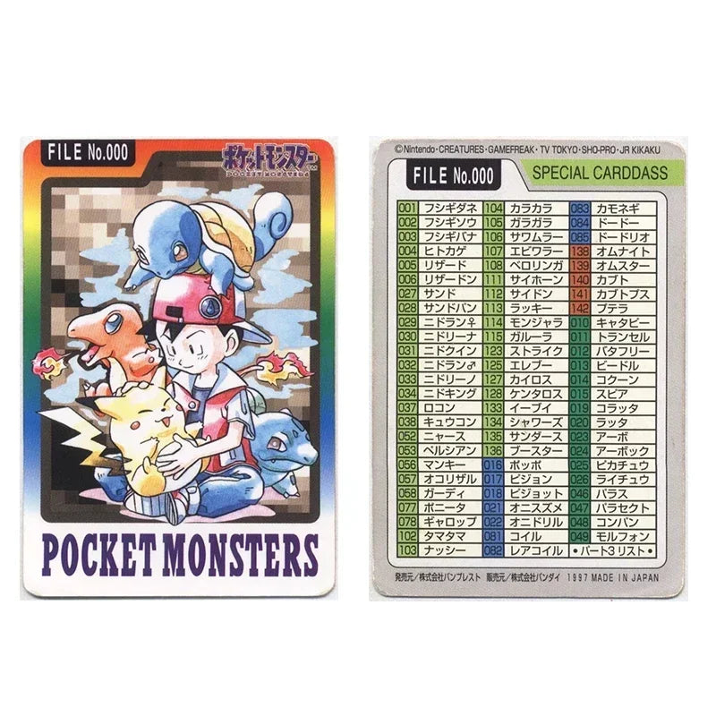 DIY Pokemon Collection Cards Pikachu Charizard Gengar Green Version1 1996 Charizard Card Game Anime Self Made Cards Gift Toys