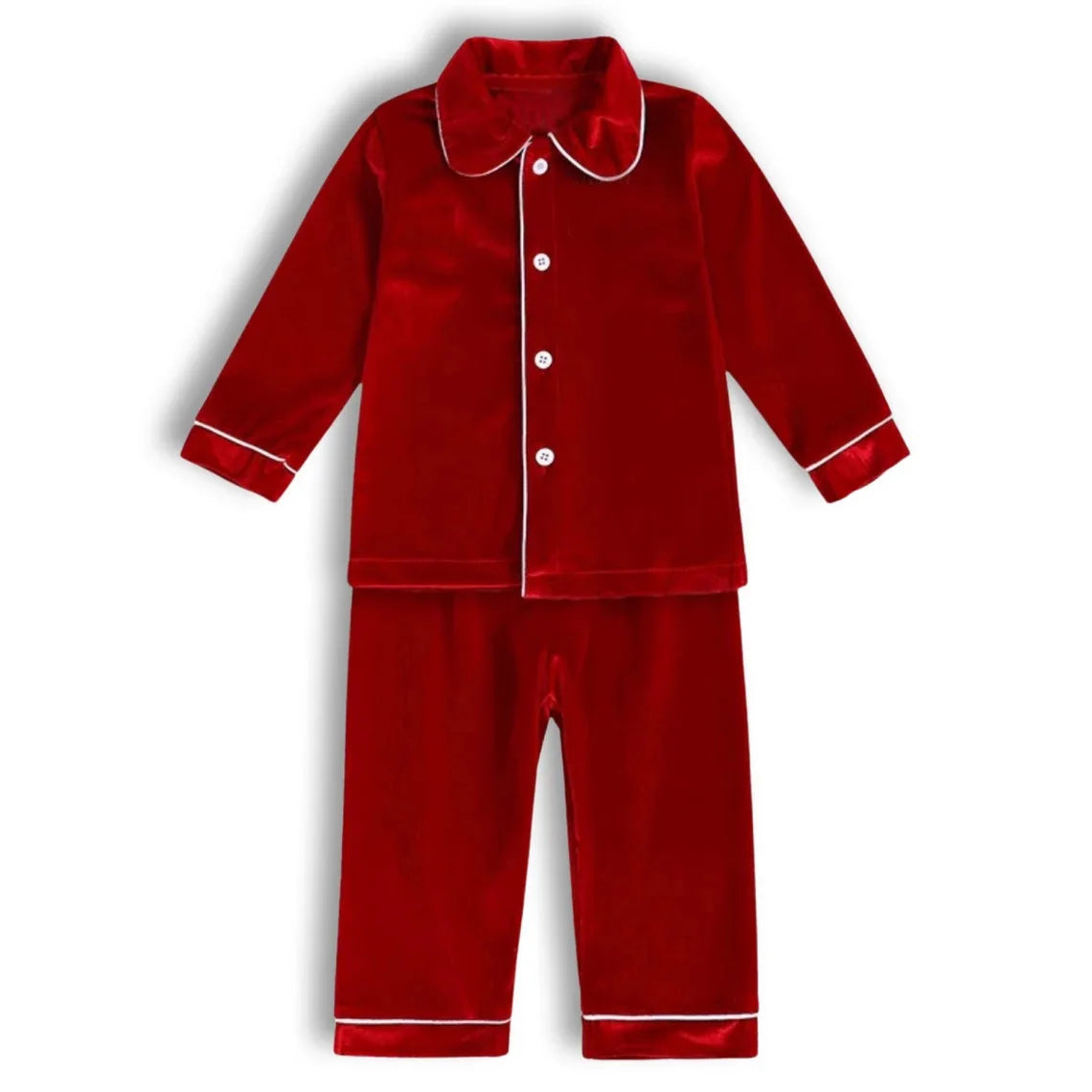 2024 christmas pyjamas for family red velvet girls outfits 0-12 years matching baby kids women sleepwear children's pajamas sets
