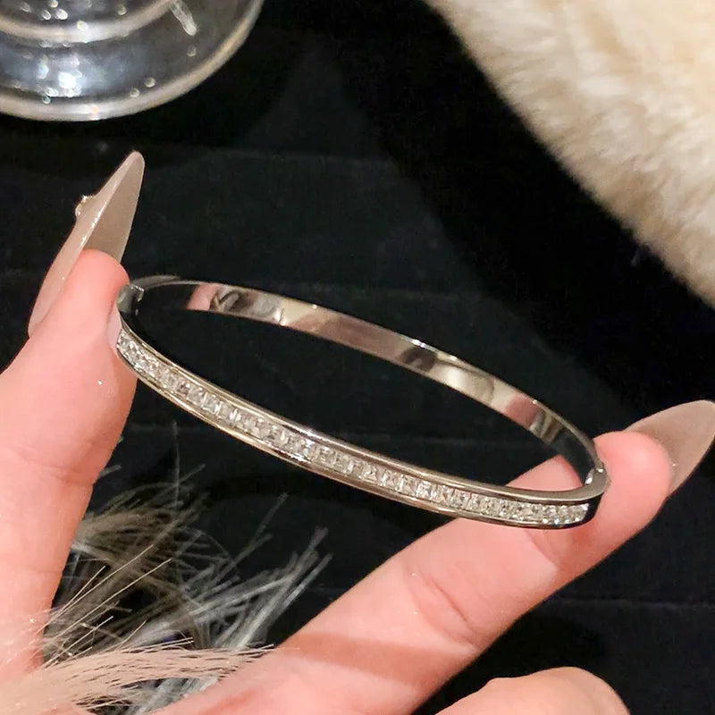 Silver Color Stainless Steel Colorfast Bracelets Skyful Star Bracelet Set for Women Fashion Light Luxury Jewelry Gifts Wholesale