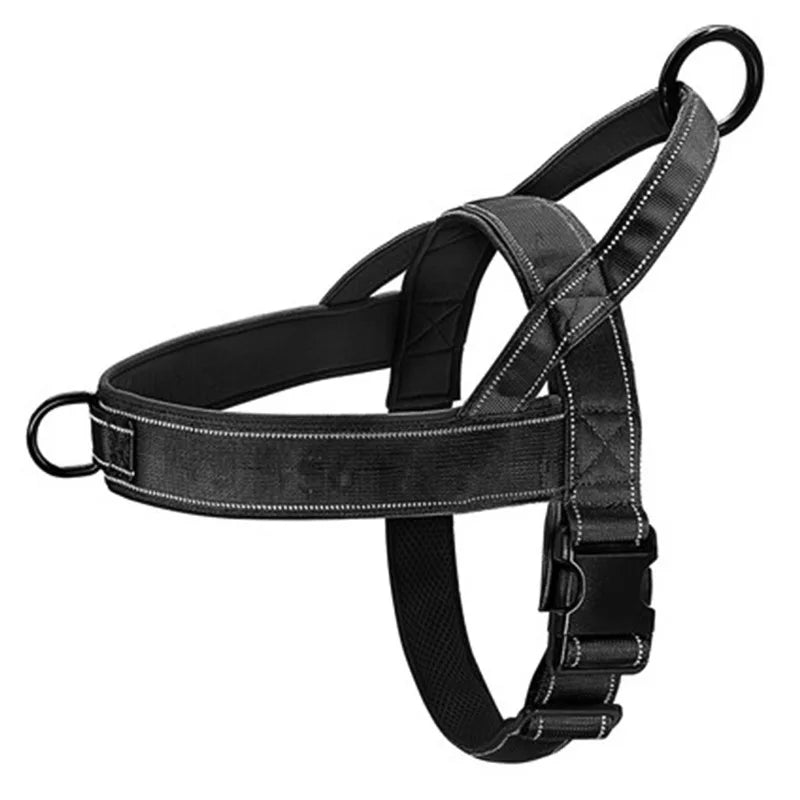 Outdoor Training Vest A7 Dog Traction Rope Dog Harness 1000D Nylon Adjustable Tactical Anti-Pull Dog Harness for Large Dogs