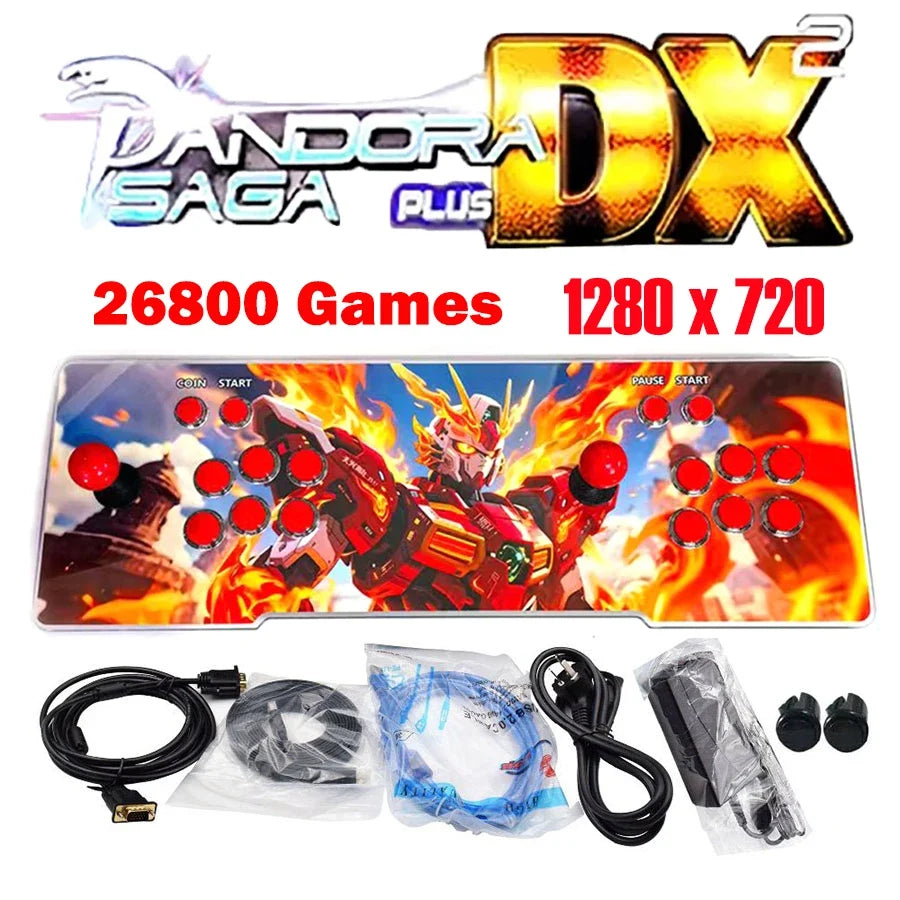 26800 Pandora Saga Dx2 Box Arcade Console 2025 Multiplayer Joystick 720P HD Output TV Games Suitable for Family Entertainment