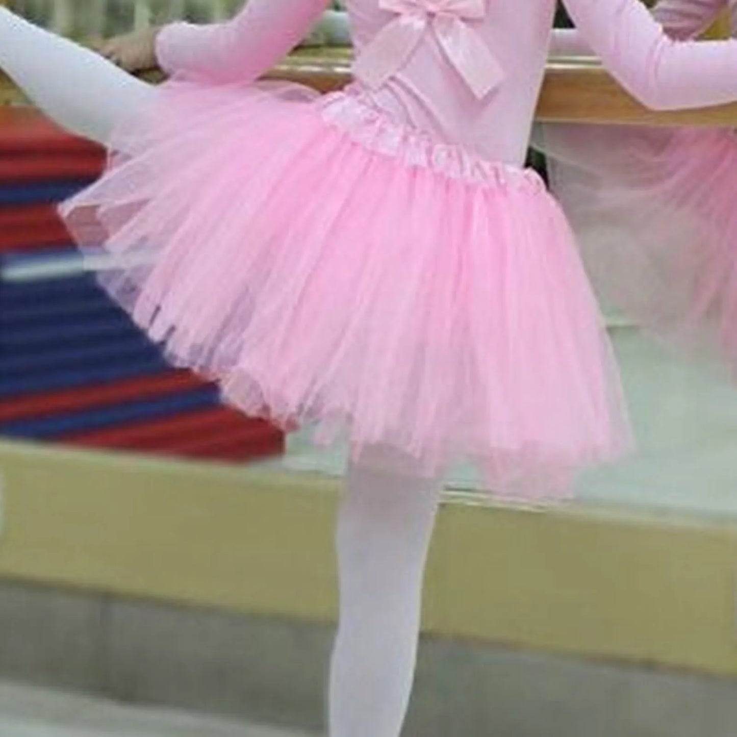 Fashion Kids Mesh Princess Solid Color Dance Ballet Tutu Faldas