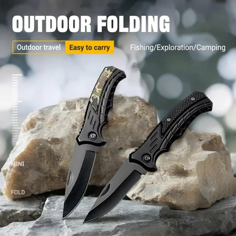 Fine Stainless Steel Folding Pocket with Sharp Edge Multifunctional Utility Tool for Camping BBQ and Outdoor Survival