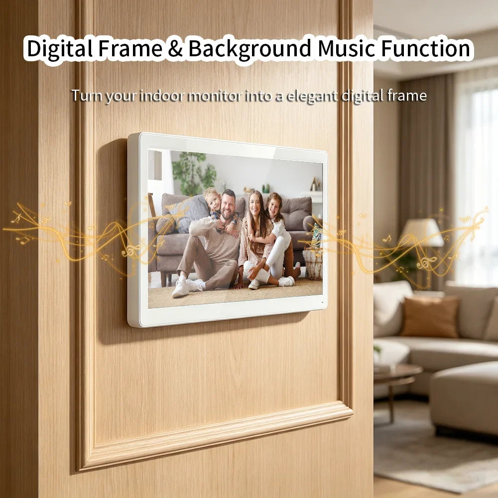 ANJIELO 2-12 Units Apartment Doorbell Video Intercom System Digital Frame Background Music Detection Preview NEW 2026