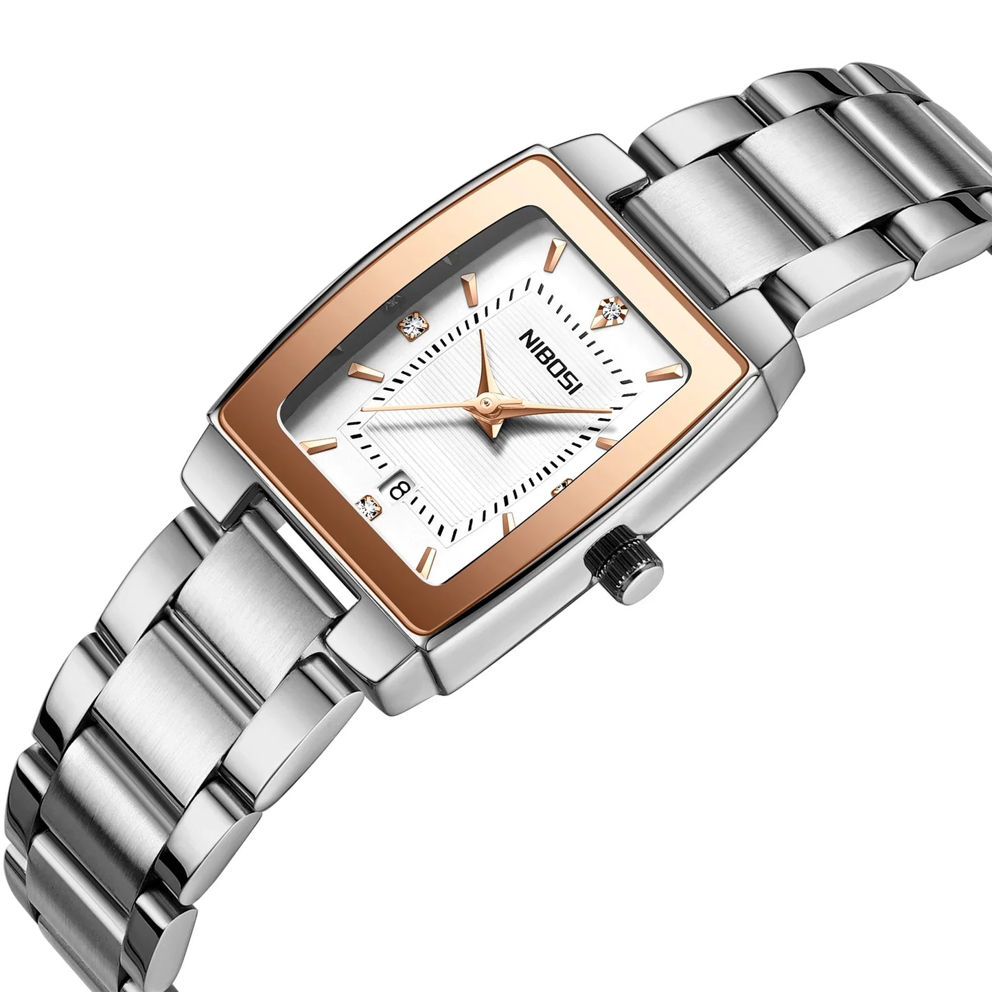 NIBOSI Luxury Ladies Watch Stainless Steel Waterproof Quartz Watch for Woman High Quality Female Clock Elegant Women's Watches