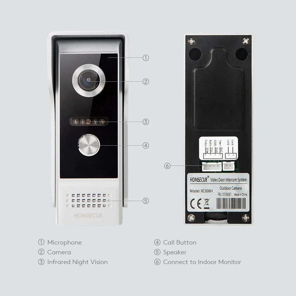 Tuya Smart APP WIFI HD 10” Video Doorphone Entry Intercom System 4 Wire IP65 1080P Doorbell Camera Recording Snapshot