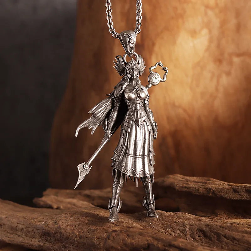 Gothic Wings Grim Reaper Pendant Half Body Skull Necklace Biker Punk Rock Jewelry Halloween Gift