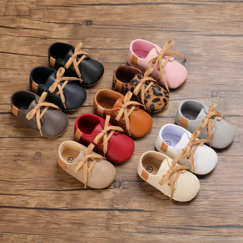 Baby Mid Top Sneakers - Classic Solid Color Casual Sneakers,  Non slip Rubber Sole, Beginner's Children's Shoes.