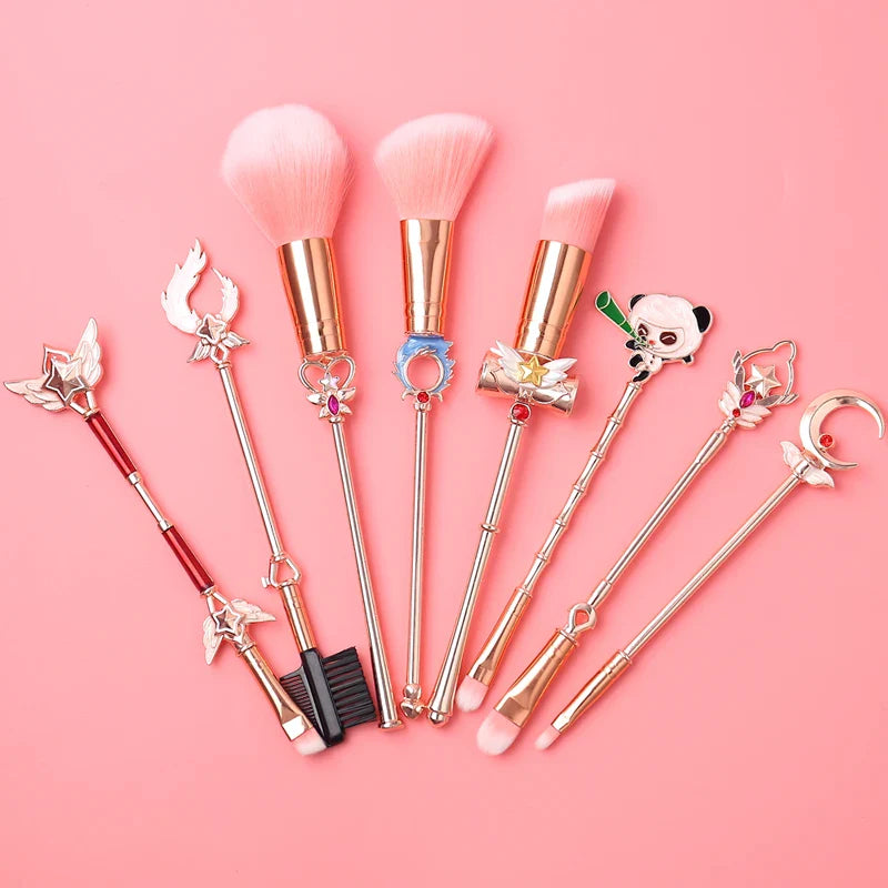 8Pcs Game League of Legends Make Up Brush Set Star Guardian Blush Eye Shadow Brush Foundation Concealer Brush Cosmetics Tools